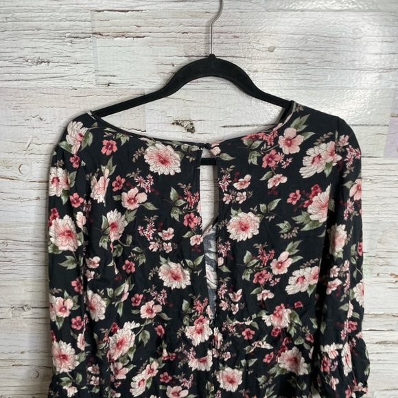 American eagle floral dress black pink medium - Picture 7 of 11